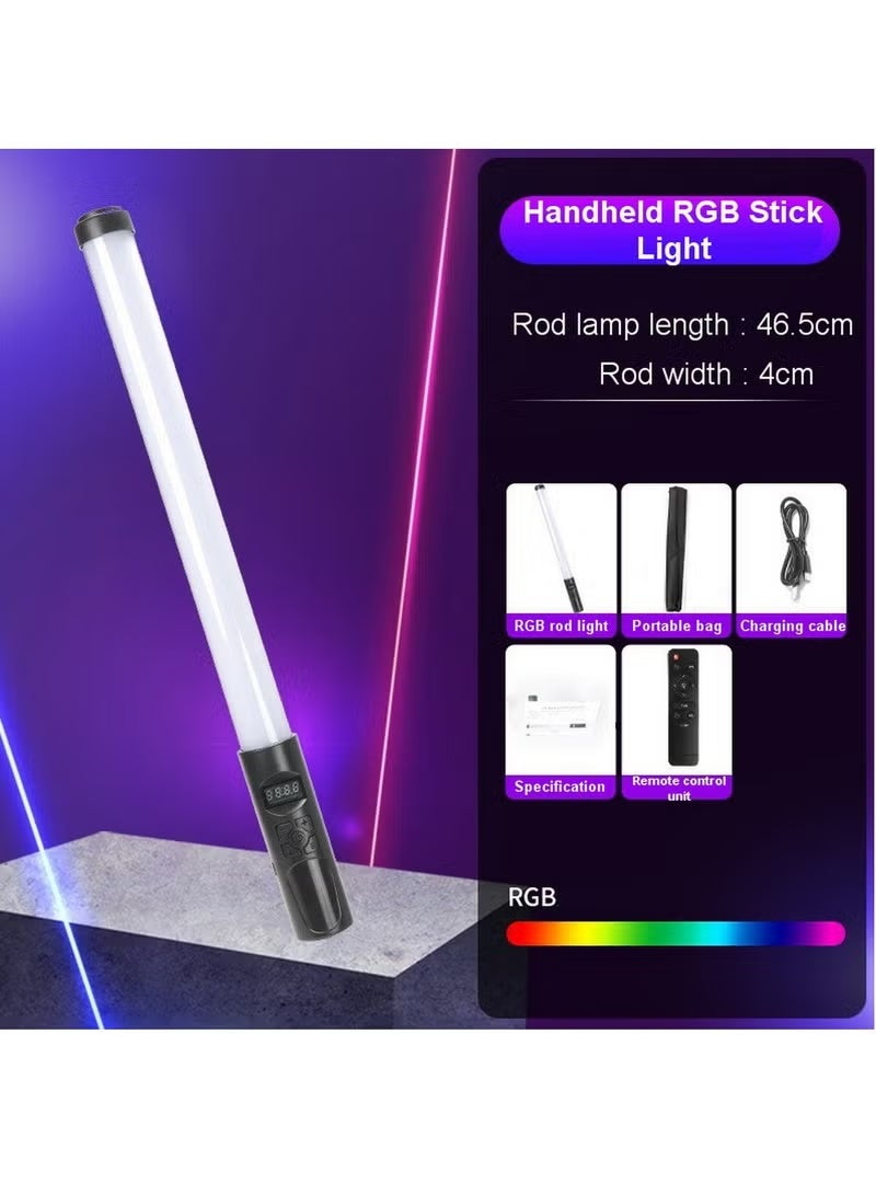 Handheld RGB Tube LED Video Light Stick Atmosphere Light Camera Light Built In Battery And Remote Control OLED Display Suitable for Various Scenes - Image 3