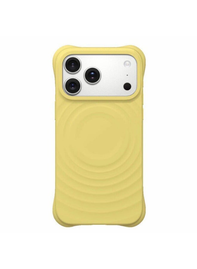 Suitable For Iphone17promax Mobile Phone Case, Apple 17 New Model Wave-shaped Liquid Silicone Magnetic Anti-fall Protective Cover