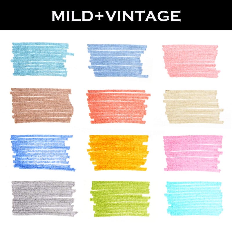 WRITECH Retractable Highlighters Assorted Colors: Chisel Tip Click Aesthetic Highlighter Marker Pens Pack Multi Colored Ink No Bleed Smear for Highlighting Journaling (12ct Mild+Vintage) - Image 3