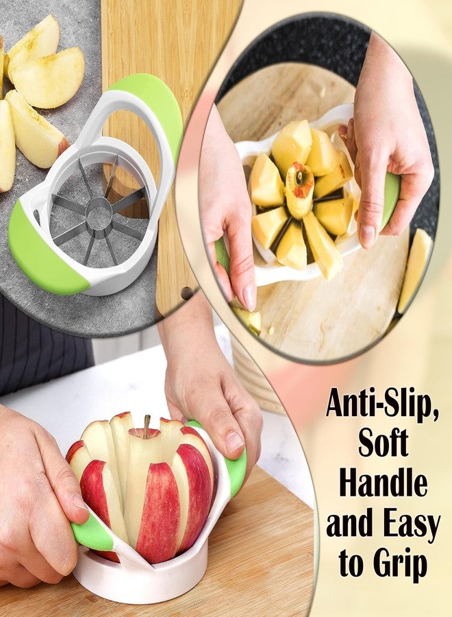 ARSUK Apple Cutter Slicer and Corer (8 Blades) - Thin Slice apple wedger, 2 in 1 Apple Core Remover and Cutter Tools, Non-Slip Soft Grip Handles - Image 5