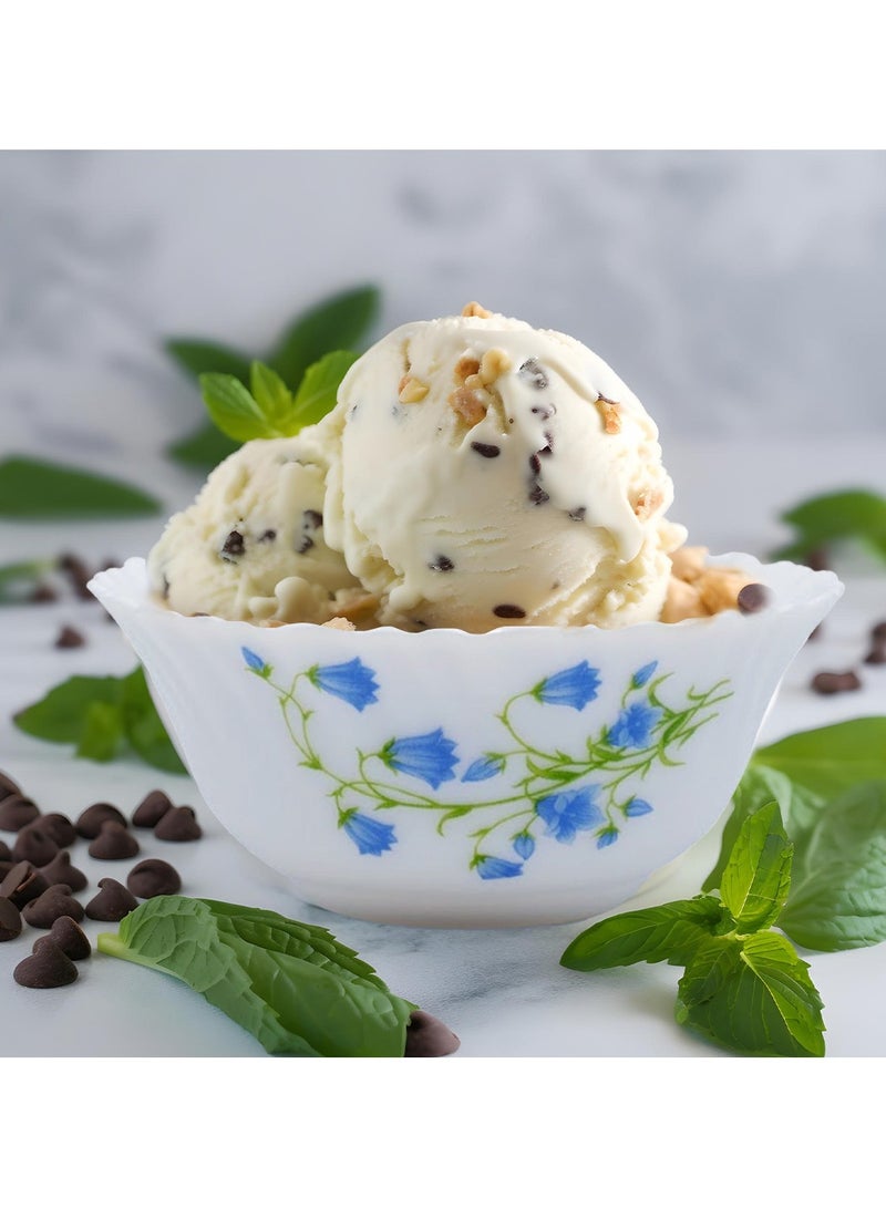 لاوبالا طقم عشاء كلاسيكي من La Opala مكون من 44 قطعة من مادة زجاجية، طقم عشاء الجرس الأزرق، آمن للاستخدام في الميكروويف وغسالة الأطباق، طراز بسيط، أوعية وأكواب وأطباق قابلة لإعادة الاستخدام - Image 4