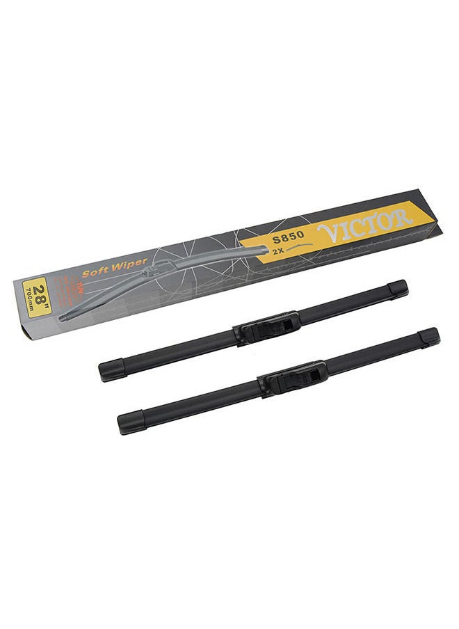 Victor Victor Pack of 2 | 28" Inch | EM-850S Soft Polyester Wiper Blade Universal Used for more than 98% of Cars  - Image 4
