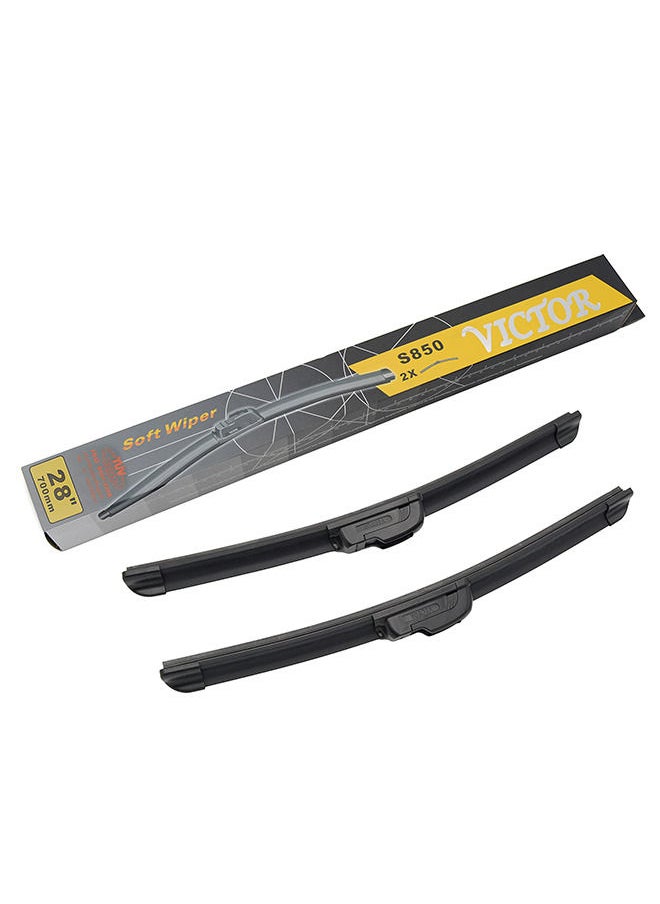 Victor Victor Pack of 2 | 28" Inch | EM-850S Soft Polyester Wiper Blade Universal Used for more than 98% of Cars  - Image 5