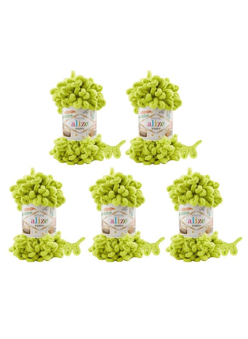 ALIZE 5 Pcs Puffy 471 Micropolyester Hand Knitting Yarn For Blanket