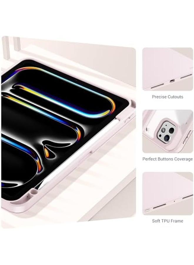 Procases Smart Cover For Ipad Pro 11 Inch Case M4 2024 Slim Stand Protective Case Folio Cover For Ipad Pro 11" M4 5Th Generation 2024 Pink - Image 3