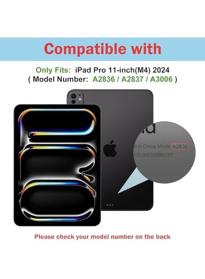 Procases Smart Cover For Ipad Pro 11 Inch Case M4 2024 Slim Stand Protective Case Folio Cover For Ipad Pro 11" M4 5Th Generation 2024 Pink - Image 2