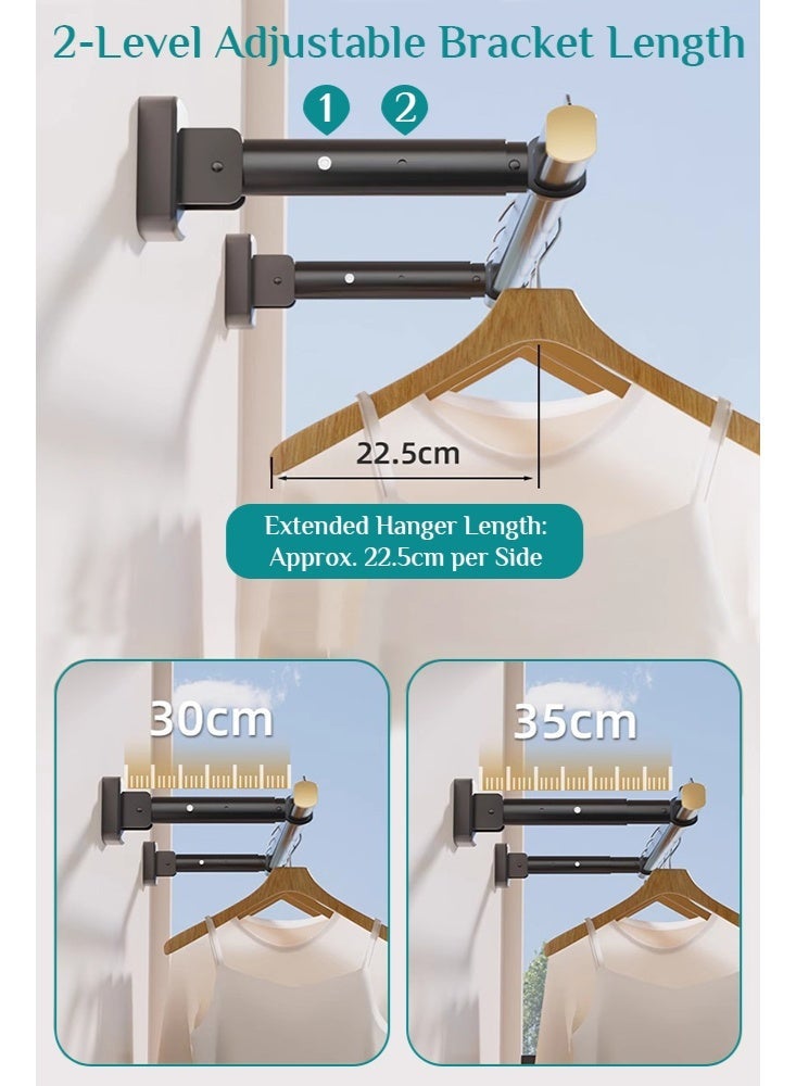 Uptyia Wall-Mounted Clothes Drying Rack Is Retractable And Foldable To Save space In Your Home size 1.2m - Image 2