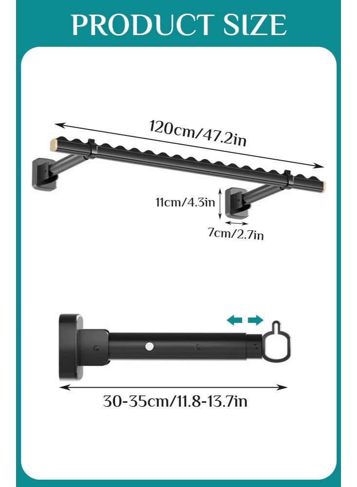 Uptyia Wall-Mounted Clothes Drying Rack Is Retractable And Foldable To Save space In Your Home size 1.2m - Image 3