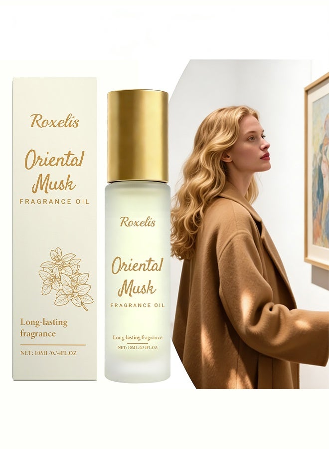 روكسيليس عطر المسك الشرقي الكلاسيكي - أنيق وطبيعي ومنعش، رائحة فريدة تترك طعماً مميزاً، تعزز جاذبيتك وأناقتك، 10 مل - Image 1