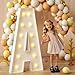imprsv Marquee Light Up Letters 4FT Mosaic Letters with Light for Baby Shower Graduation Party Decor Large A for Engagement Wedding Party Decorations Need to Assemble - Image 3