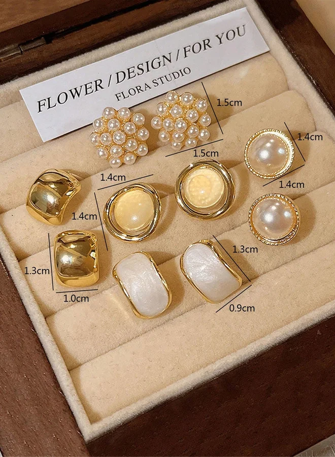 Take Two  Set of 5 - Assorted Embellished Earrings for Women | Best Price UAE