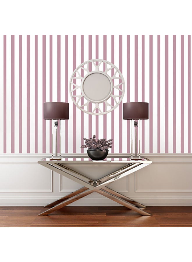 NIBEMINENT Stylish Non Woven Home Wallpaper Purple/White 53 x 1000centimeter  - Image 2