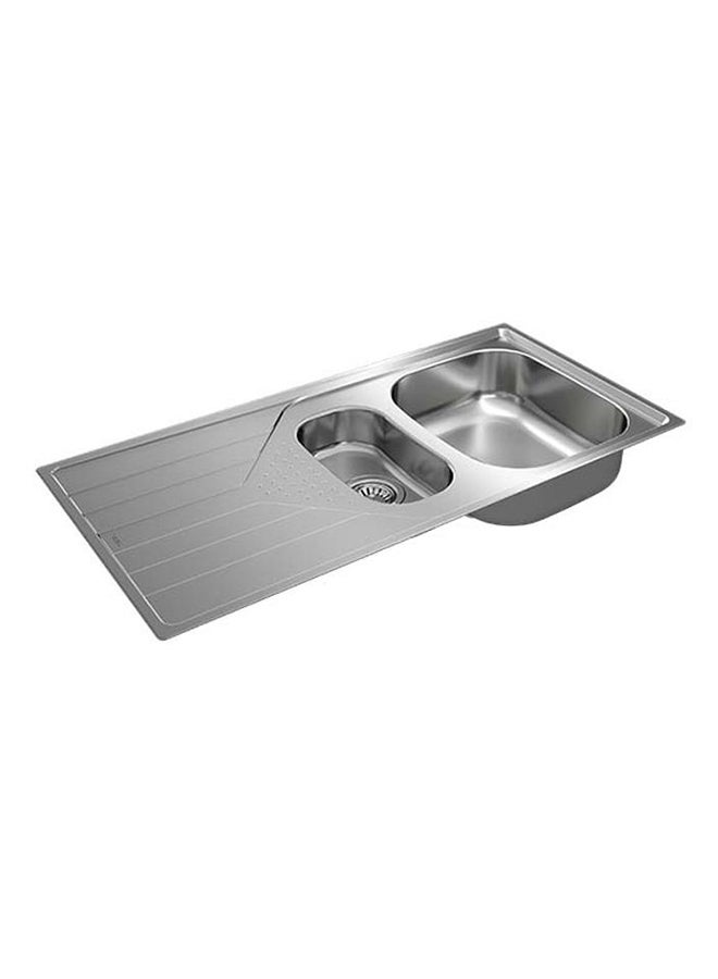 TEKA Universe 60 T-Xp 1½B 1D Inset Reversible Stainless Steel Sink 1½ Bowls And 1 Drainer Stainless Steel 980x500x160mmmm - Image 4