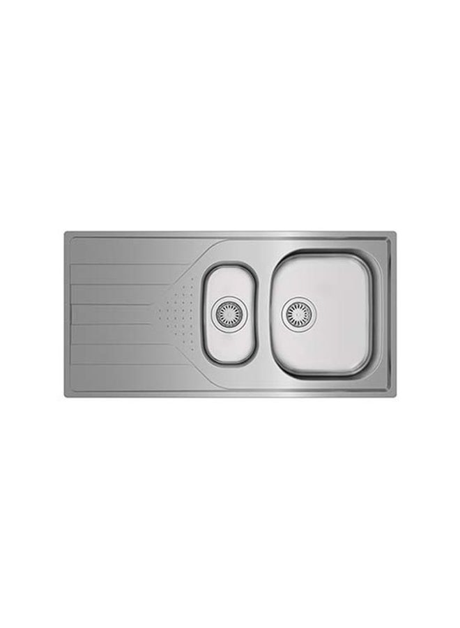 TEKA Universe 60 T-Xp 1½B 1D Inset Reversible Stainless Steel Sink 1½ Bowls And 1 Drainer Stainless Steel 980x500x160mmmm - Image 2