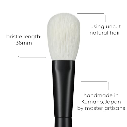 rephr Brush 05 Flagship Face Brush Handmade Japanese Goat Hair Brush for Blush Bronzer Powder Soft Controlled Application Made in Kumano Japan - Image 3