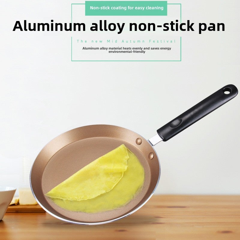 Pan Non-stick Melaleuca Banji Peel Maifan Stone Frying Pan Induction Cooker Household 6-inch 8-inch Aluminum Alloy Frying Pan with Fire([40206] new gold 8 inch 22.7CM) - Image 2