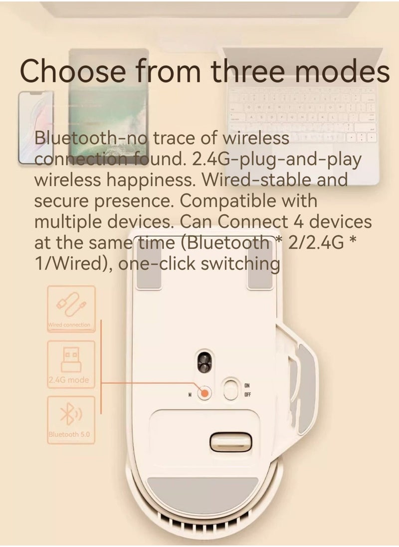 M MIAOYAN - Wireless Tri-Mode Bluetooth Charging Laptop Desktop Computer Mouse - Image 1