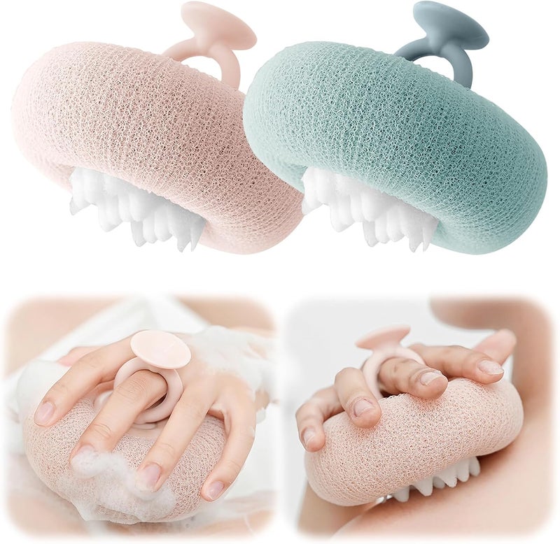 OneNine Super Soft Sunflower Suction Cup Bath Ball 2 PCS Sunflower Bath Ball 2in1 Sunflower Bath Ball Sunflower Suction Cup Bath Ball Suction Cup Bath Ball Bath Courtesy Sponge Soap Balls - Image 1