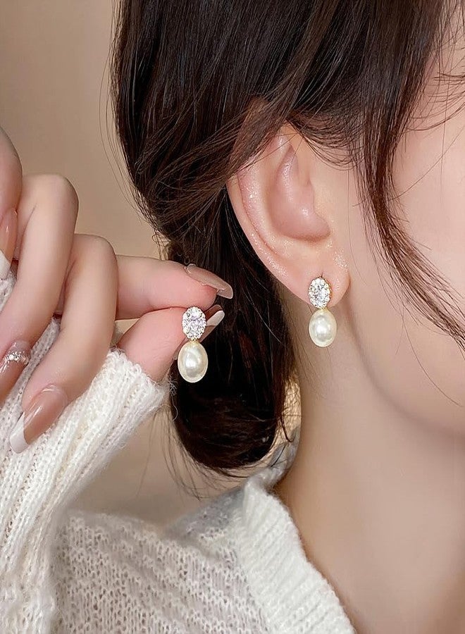 AMAAL Earrings For Women & Girls Stylish | Western Korean Earrings Bali | Butterfly| Stud Earrings Set for Women Moti Accessories Aesthetic | Fashion American Diamond AD CZ Gold Stud earinging 73 - Image 2