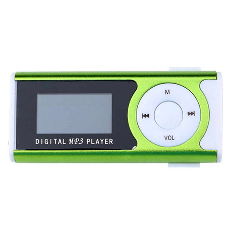مشغل MP3 محمول: حجم صغير خضراء، تصميم مُقاطع - يدعم توسيع بطاقة TF مشغل صوت MP3/WMA للاستخدام اليومي في الهواء الطلق - Image 1