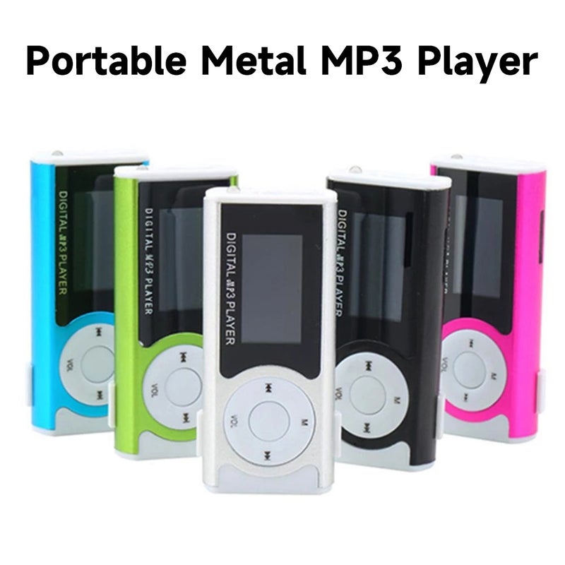 مشغل MP3 محمول: حجم صغير خضراء، تصميم مُقاطع - يدعم توسيع بطاقة TF مشغل صوت MP3/WMA للاستخدام اليومي في الهواء الطلق - Image 3