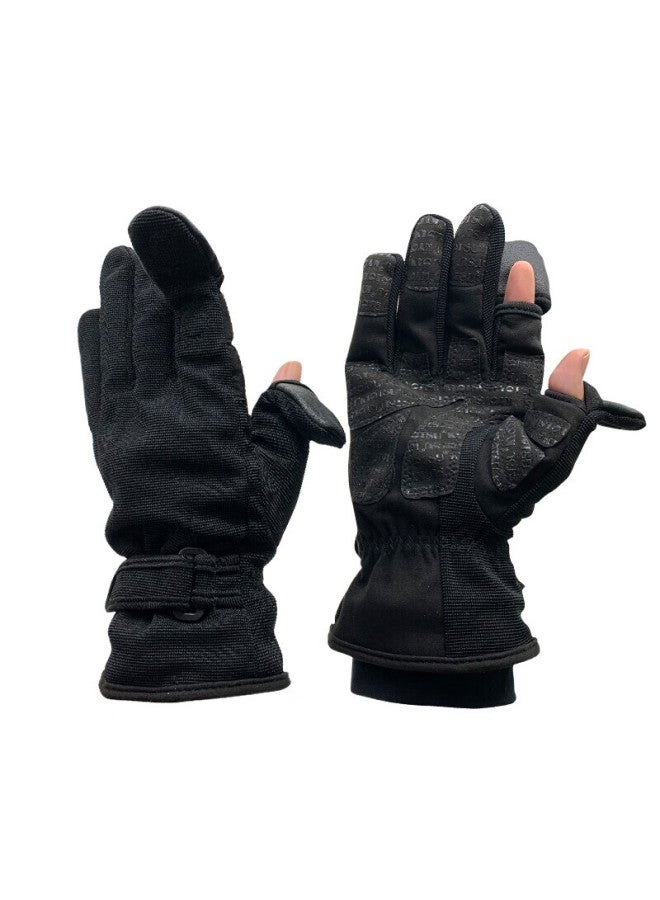 Kyotsu Jingsheng Photography Gloves, Winter Outdoor Special, Cold-proof, Warm, Waterproof, Professional Photography Gloves, Size M, Black And Red - Image 3
