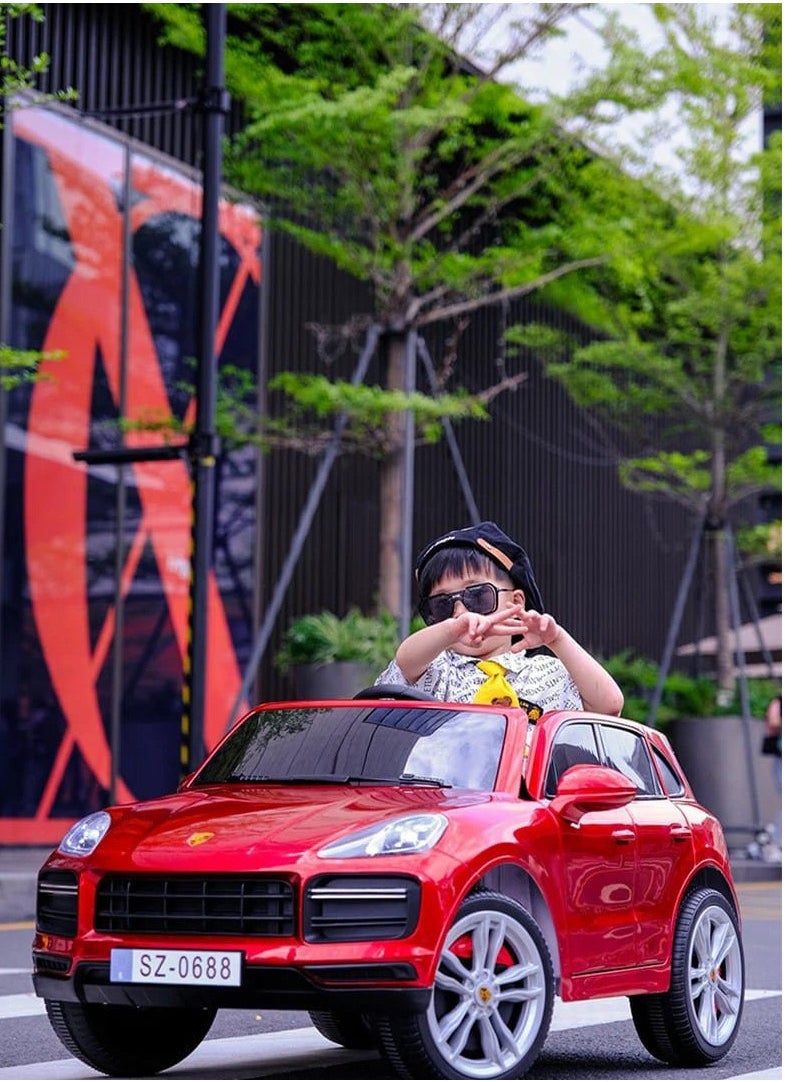 null - Electric ride-on car for children with remote control, multi-color, model 118 (red) - Image 1
