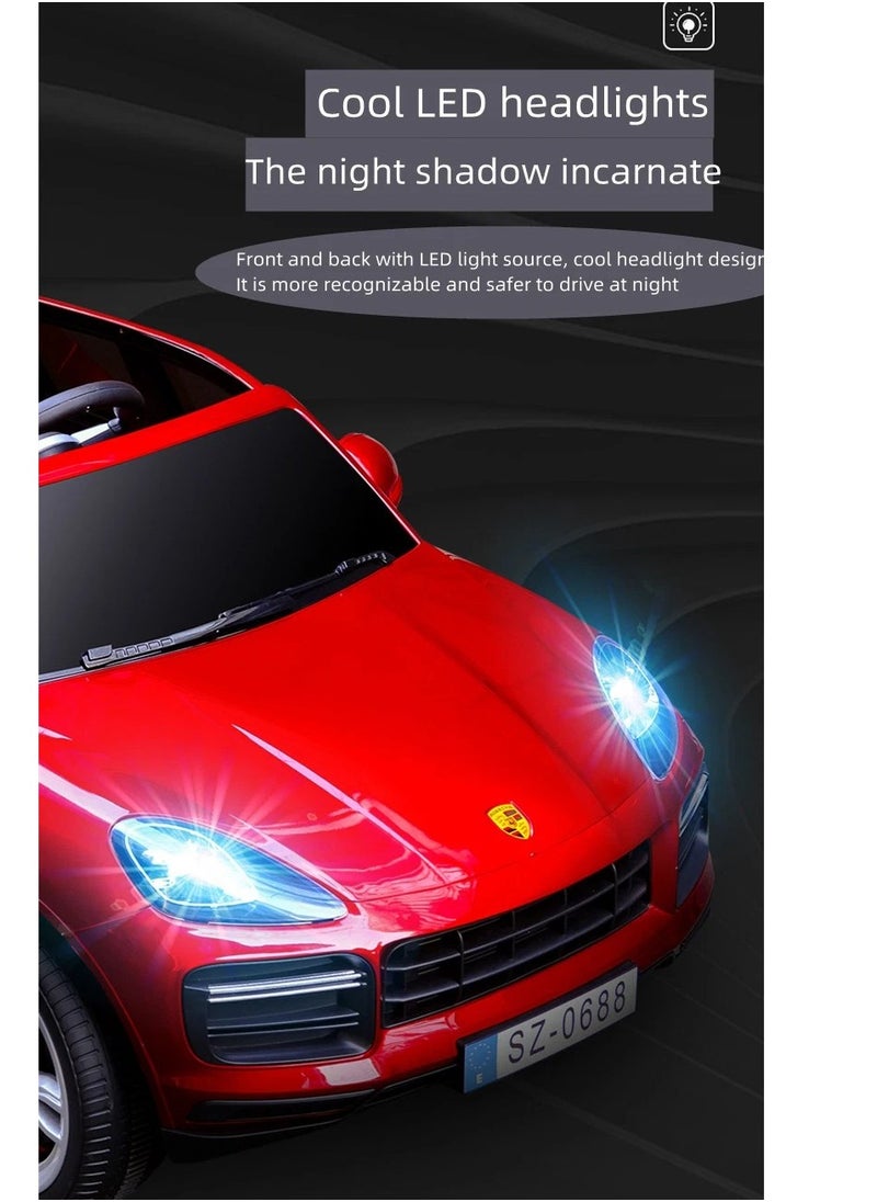 null - Electric ride-on car for children with remote control, multi-color, model 118 (red) - Image 1