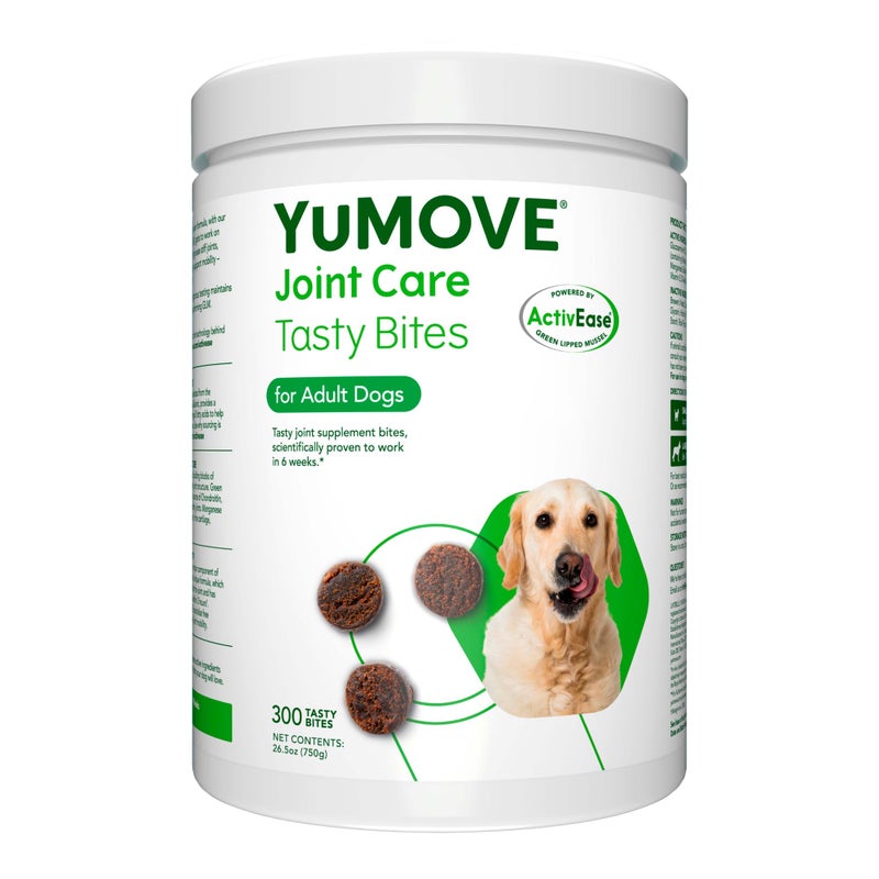 Yumove Dog Joint Supplement, Hip and Joint Supplement for Dogs with Glucosamine Chondroitin, Hyaluronic Acid, Green Lipped Mussel and Omega 3, Dog Hip and Joint Aches and Stiffness (300 Tasty Bites) - Image 1