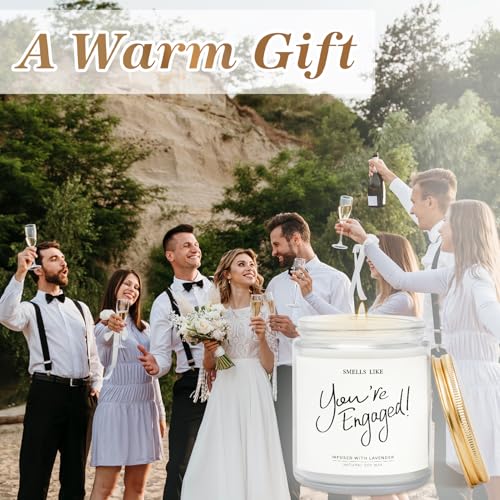 Elequaint Engagement Gifts for Couples - Lavender Scented Candles, Gift for Newly Engaged Couples, Engagement Gifts for Her, Women, Best Engaged Gift - Image 2