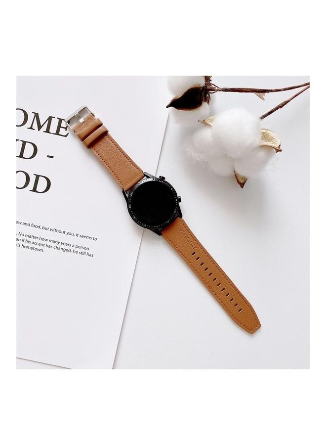 NIBEMINENT Replacement Strap for Huawei Watch GT2 Pro Brown - Image 2