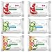 Epielle Makeup Remover Wipes, Remove Dirt, Oil, Waterproof Mascara, Gentle Daily Facial Cleanser Towelettes with Vitamin C, Watermelon & Cucumber, Hypoallergenic & Alcohol-Free, 30 Count (Pack of 6) - Image 2