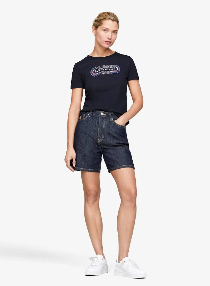 TOMMY HILFIGER Enamel Flag Basketball Low-Top Sneakers