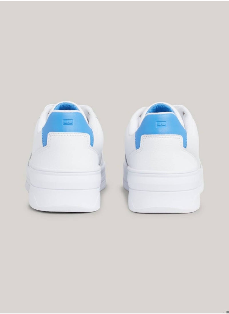 Women's Enamel Flag Basketball Low-Top Trainers -  Leather mix upper, White/ Blue - pzsku/Z08DA993E791DBA2DECB5Z/45/_/1727420112/e89b54f1-c9f6-40f9-8b0a-8140c59f7503