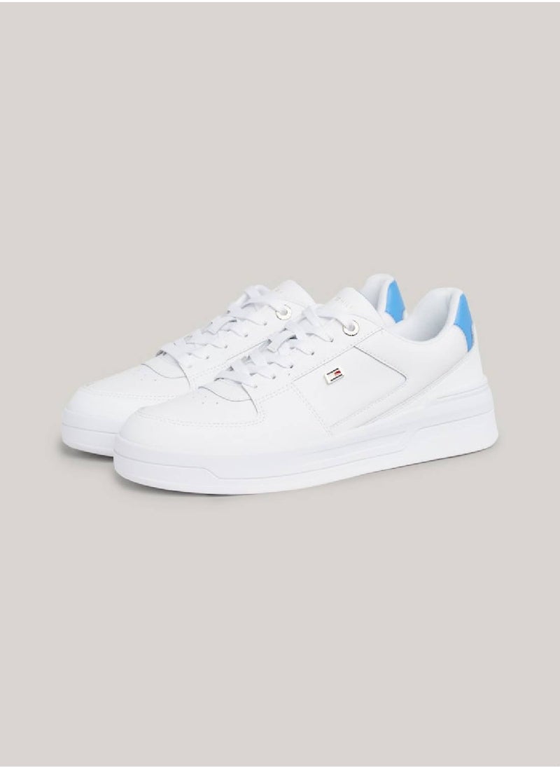 Women's Enamel Flag Basketball Low-Top Trainers -  Leather mix upper, White/ Blue - pzsku/Z08DA993E791DBA2DECB5Z/45/_/1727420117/38abf4ff-e4d6-40a9-8a4d-555cbd387ab3