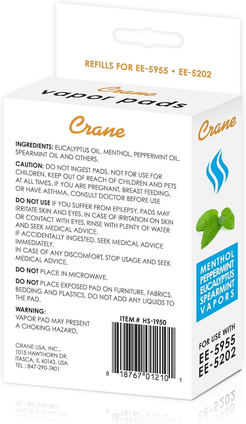 Crane MentholEucalyptus Universal Vapor Pads 12 Pack  Lavender Orange Universal Vapor Pads 12 Count Bundle for Humidifiers - Image 5