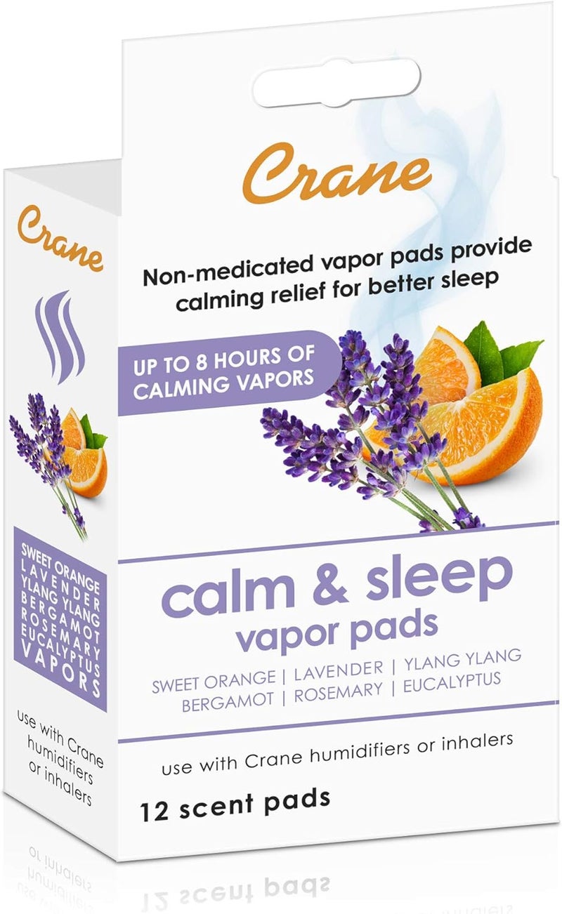 Crane MentholEucalyptus Universal Vapor Pads 12 Pack  Lavender Orange Universal Vapor Pads 12 Count Bundle for Humidifiers - Image 2