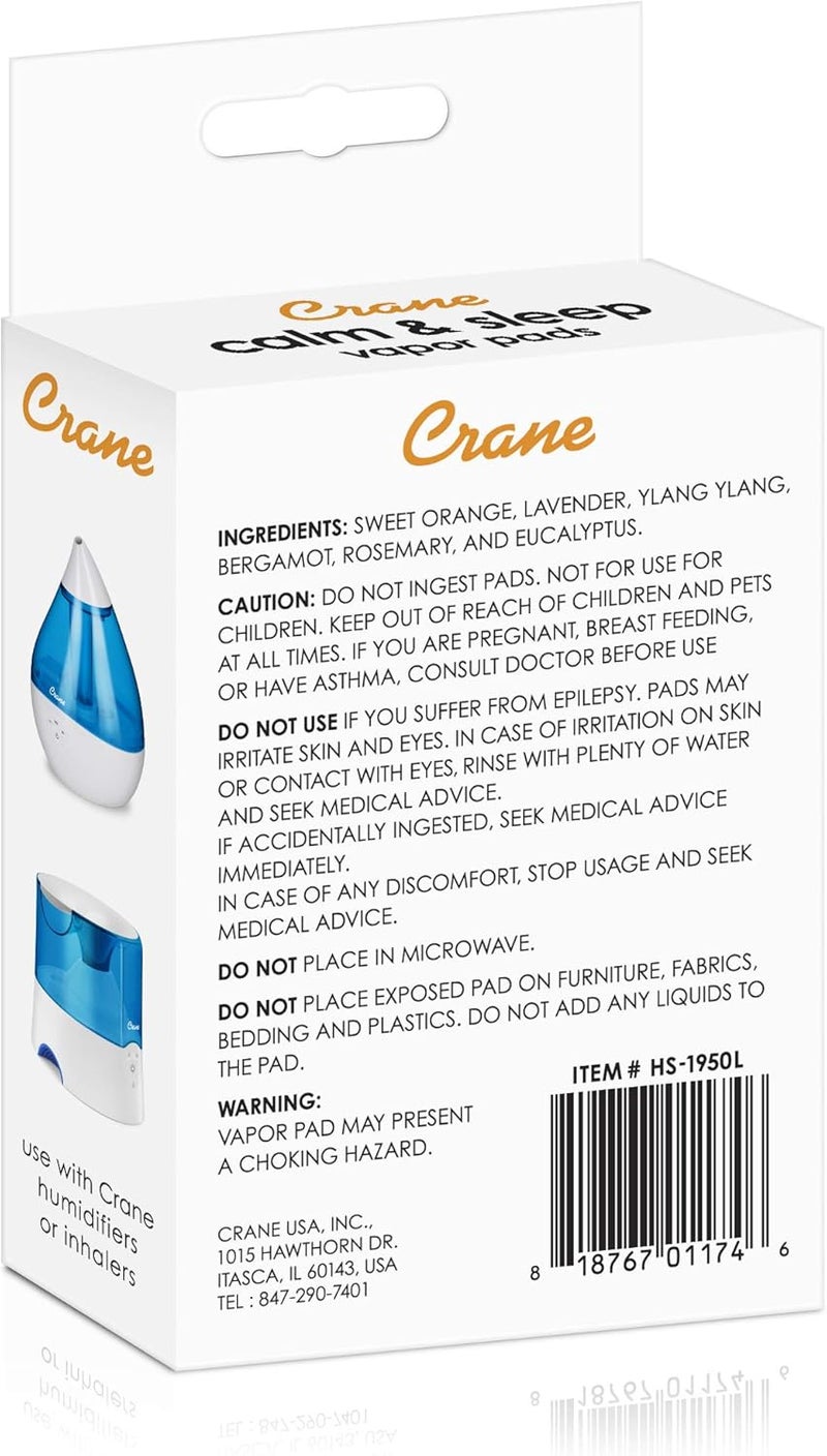 Crane MentholEucalyptus Universal Vapor Pads 12 Pack  Lavender Orange Universal Vapor Pads 12 Count Bundle for Humidifiers - Image 3
