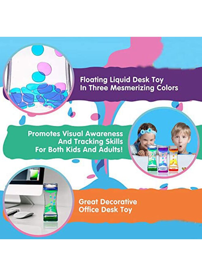 لعبة فيدجيت مائية مع مؤقت حركة سائلة، ألعاب حسية، ألعاب فيدجيت لعلاج اضطراب فرط الحركة ونقص الانتباه، ألعاب فيدجيت لعلاج القلق والتوحد، ألعاب مكتبية هادئة ومريحة/أحمر وأصفر - Image 2