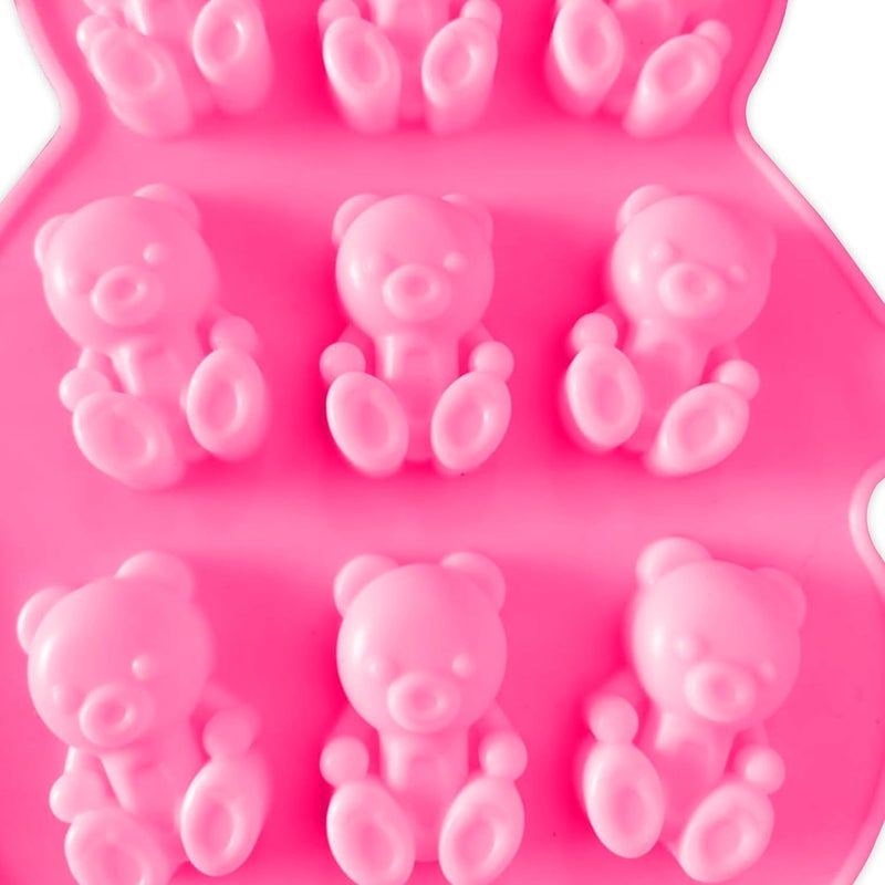 MoldBerry Silicone Chocolate Mould Baking Teddy Bears Jelly Mold Candy Cake Decoration Ice Tray Candle Making Homemade Flexible Reusable Pack Of 1 255 x 163 x 1 Centimeters - Image 4