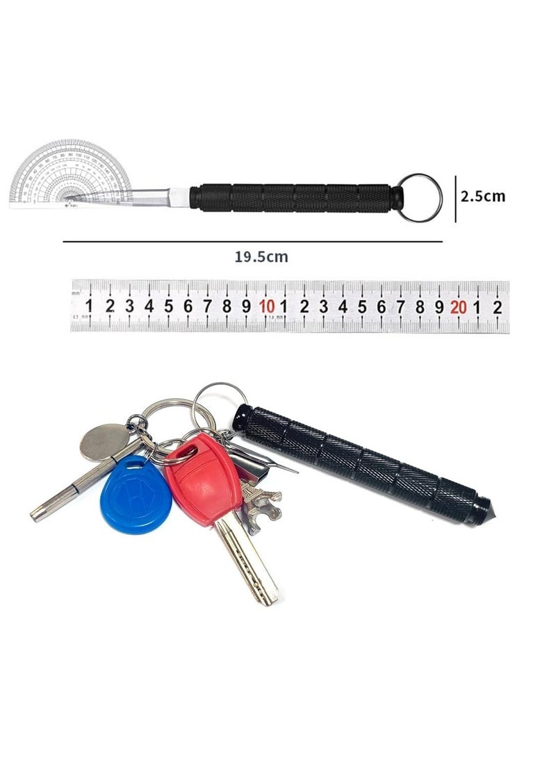 SYOSI Pocket Cutter & Car Emergency Window Breaker with Keychain - Multi-Purpose Stainless Steel Utility Tool (3 PCS) - Image 4