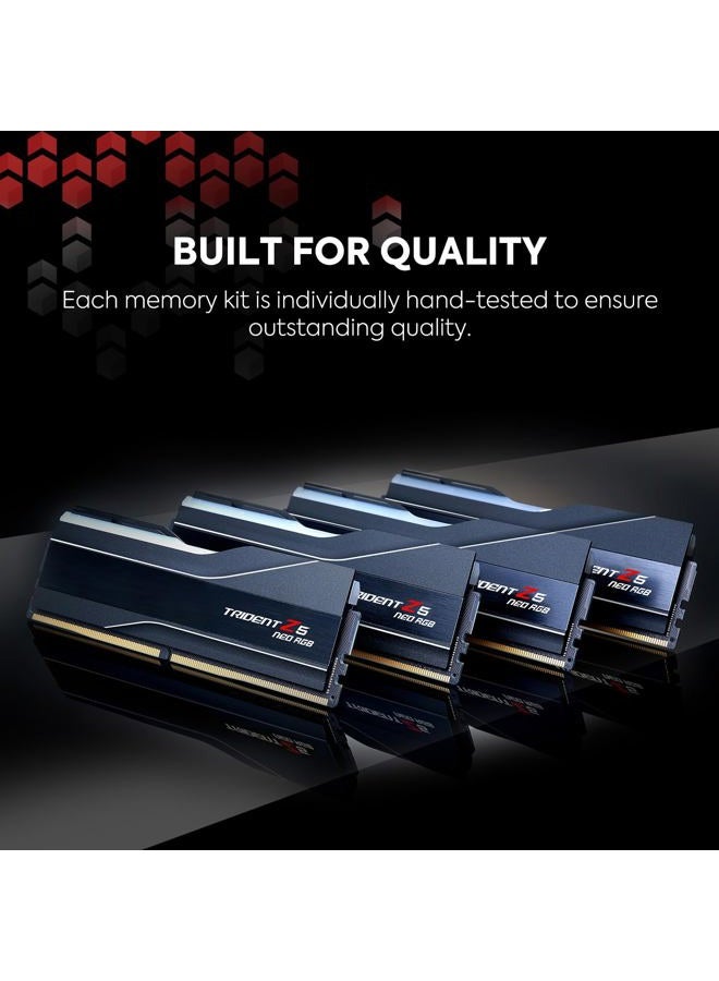 G.Skill Trident Z5 Neo RGB Series DDR5 RAM (AMD Expo) 64GB (2x32GB) 6000MT/s CL28-36-36-96 1.40V Desktop Computer Memory U-DIMM - Matte Black (F5-6000J2836G32GX2-TZ5NR) - Image 5