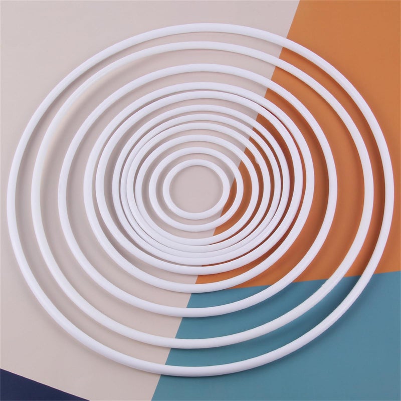 White Handmade Crafting Hoops For Home Weeding Jewelry Size 110mm - Image 5