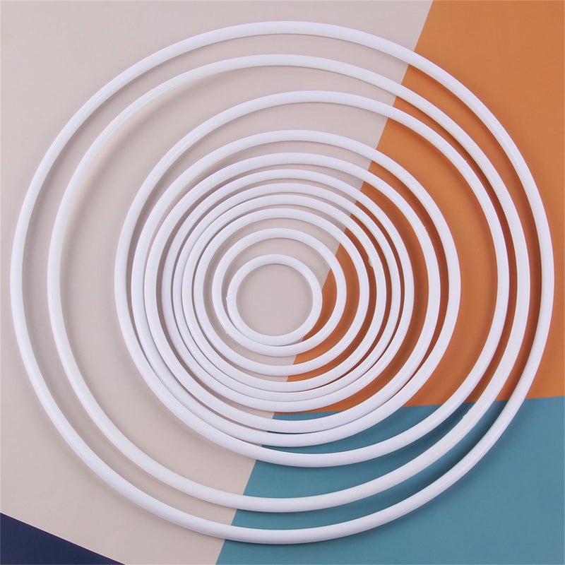 White Handmade Crafting Hoops For Home Weeding Jewelry Size 110mm - Image 4