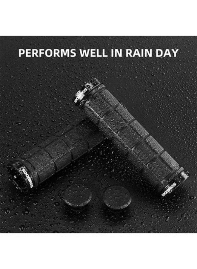 روكبروز مقابض مقود دراجة ROCKBROS 4 قطع (زوجان) بقفل مزدوج على مقابض الدراجة مريحة ومضادة للانزلاق للدراجات الجبلية ودراجات BMX والسكوتر ودراجات الشاطئ والدراجات القابلة للطي - Image 3