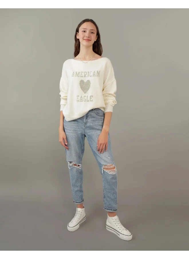 American Eagle AE Whoa So Soft Ballet-Neck Sweater
