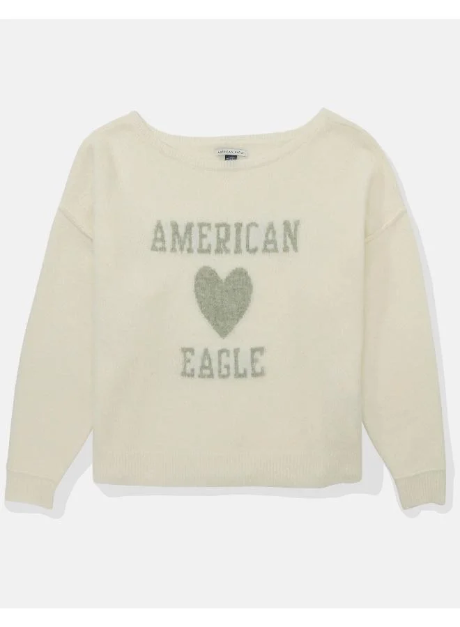 American Eagle AE Whoa So Soft Ballet-Neck Sweater