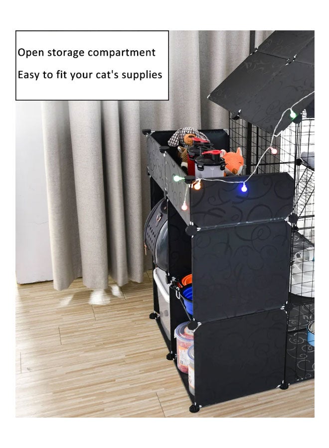 Generic Cat Cage Household Cat Villa Large House Double-Litter Fence Anti-Jumping Fence Indoor Pet Fence  - Image 2