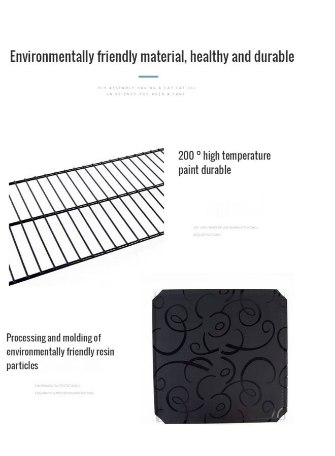 Generic Cat Cage Household Cat Villa Large House Double-Litter Fence Anti-Jumping Fence Indoor Pet Fence  - Image 4