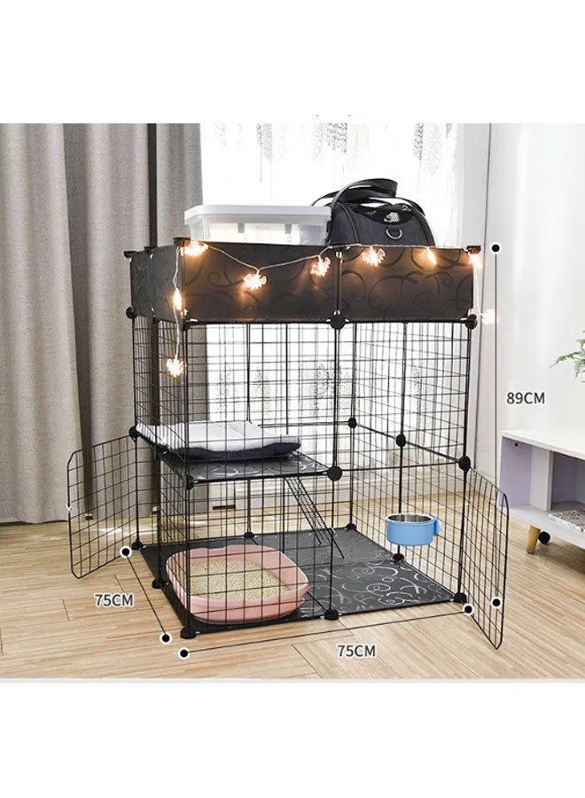 Generic Cat Cage Household Cat Villa Large House Double-Litter Fence Anti-Jumping Fence Indoor Pet Fence  - Image 1